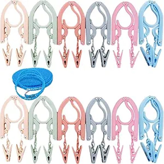 12 foldable clip hangers