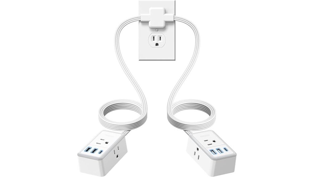 Long Charging Cables With Extra Reach for Hotel Beds 7 12 foot double usb extension