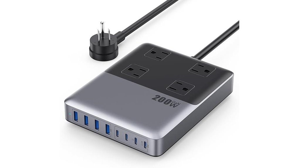 Bedside Charging Station (Multi-USB): Power Up Conveniently 14 12 in 1 usb c 200w gan