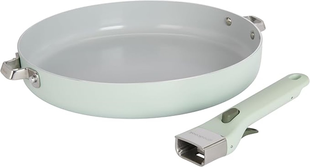12 inch ceramic induction pan