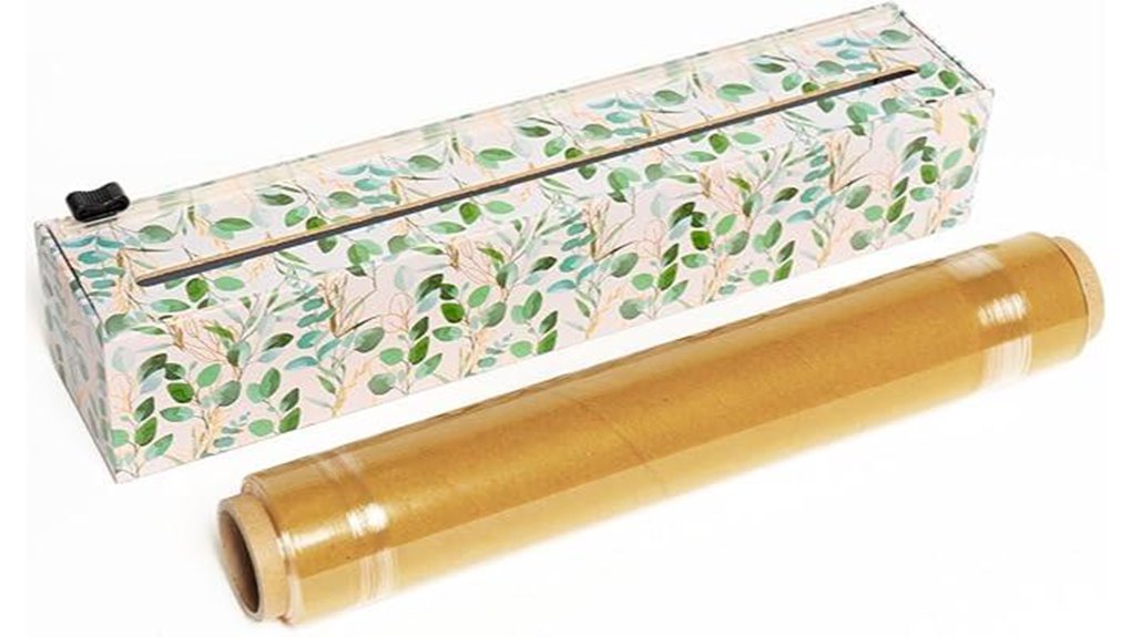 Top Plastic Wrap Dispenser With Cutter Your Kitchen Will Love 10 12 inch eucalyptus refillable dispenser