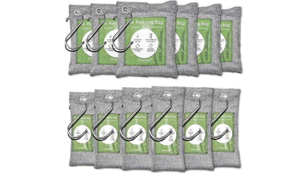 12 pack bamboo charcoal odor absorbing