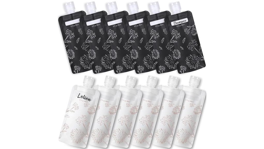 Leakproof Travel Bottles for Thick Liquids (Conditioner-proof) 13 12 pack leak proof tsa pouches