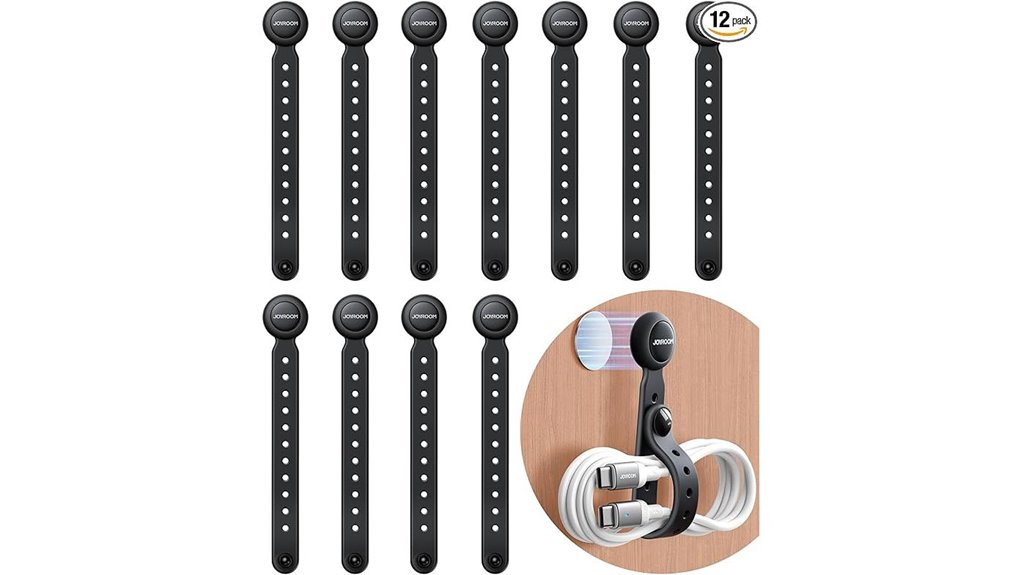 12 pack magnetic silicone ties