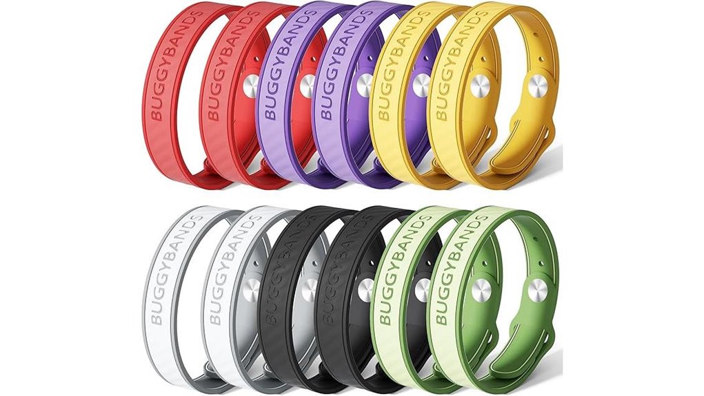 12 pack silicone deet free wristbands