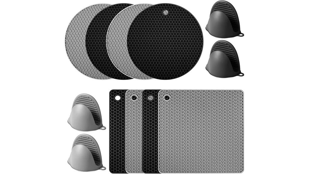 12 pack silicone heat resistant non slip