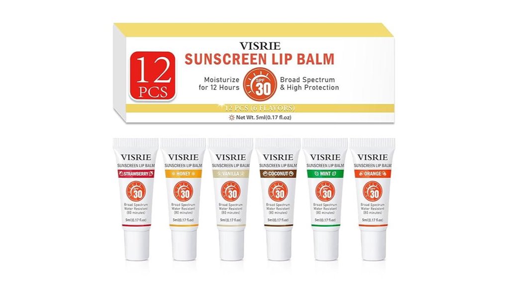 SPF Lip Balms for Travelers That Won’t Leave a White Cast 3 12 pack spf30 lip balm