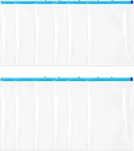12 pack transparent compression bags