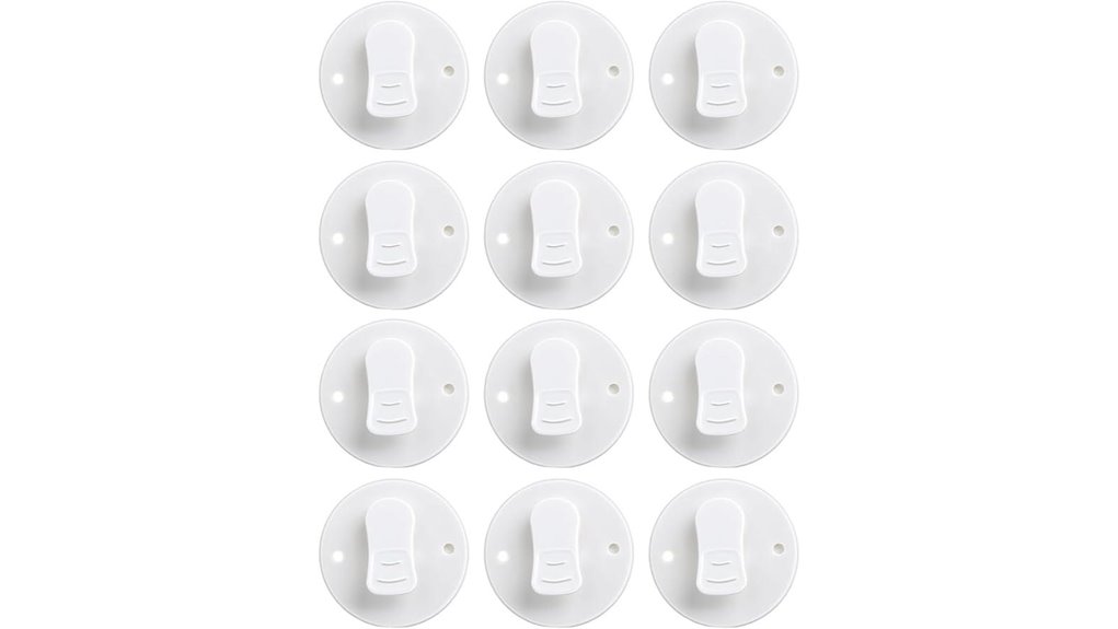 Best Curtain Clips for Hotel Rooms That Block Light Gaps 6 12 pack white adhesive clips