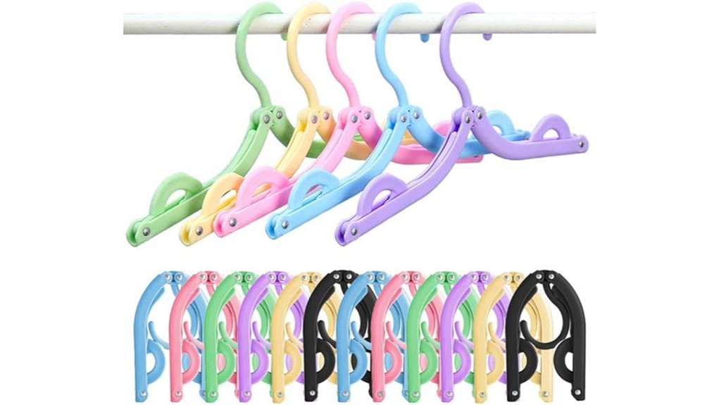 Best Compact, Strong, Useful Travel Hangers 3 12 piece portable multifunctional hangers