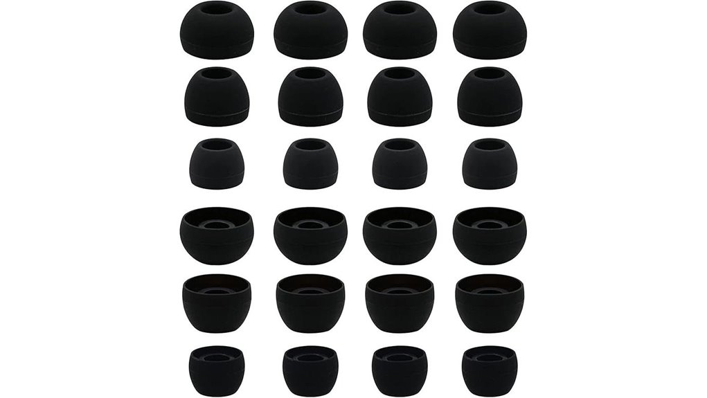 12 silicone earbud tips
