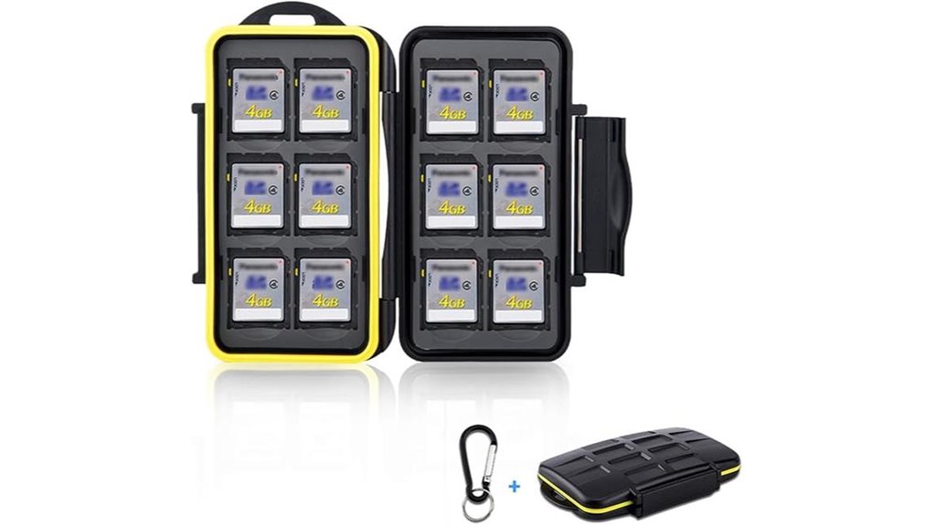 12 slot waterproof sd carabiner