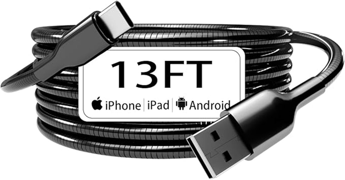 13ft braided chew proof cable