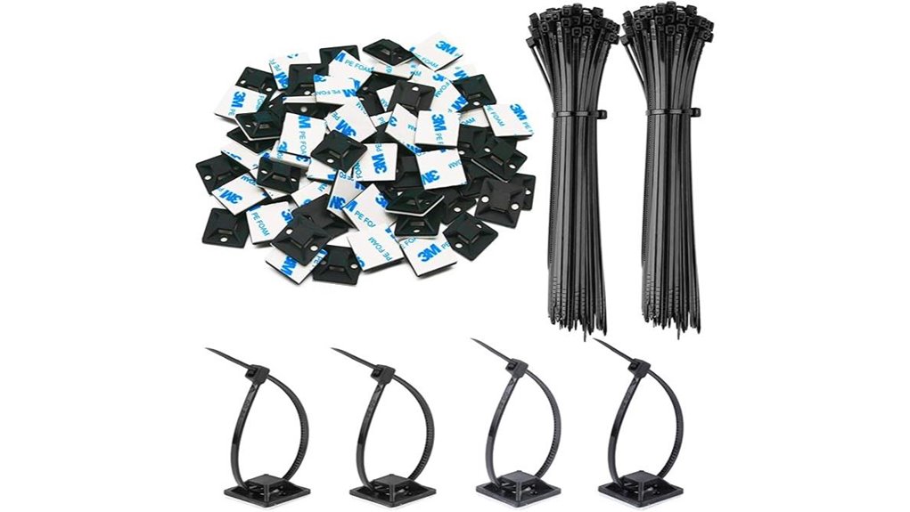 140 black zip tie holders