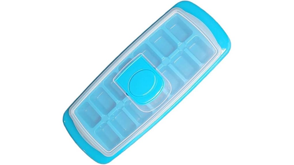 Top Ice Cube Tray With Lid That Stops Spills 3 14 cube anti spill ice tray