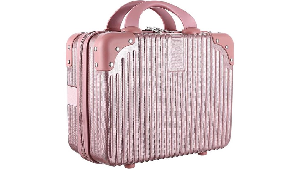 Hard‑Shell Vanity Cases (Mini Suitcases) You Need in Style 6 14 inch champagne hardshell makeupcase