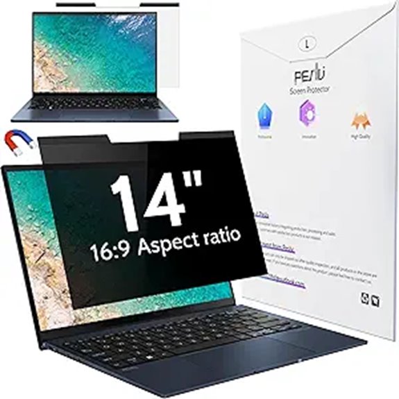 Top Laptop Privacy Filters for Café Workers That Stick Easy 7 14 inch magnetic privacy screen