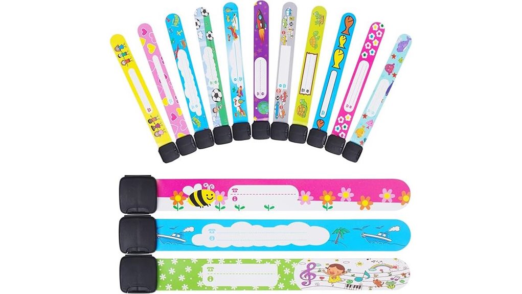Best Child Identification Bracelets for Crowd Safety 3 14 pack adjustable waterproof wristbands