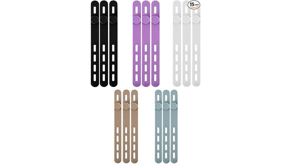 15 silicone cable ties