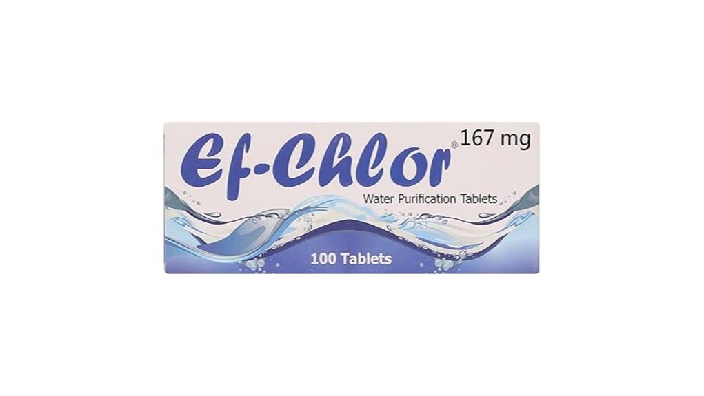 Top Purification Tablets for Travel (Compact Backup) 15 167mg ef chlor water tablets