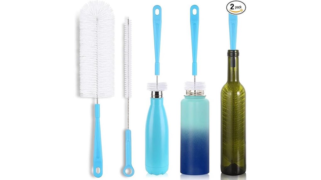 Top Travel Bottle‑Cleaning Brushes (Fits Narrow Necks) 8 16 inch sport bottle brushes