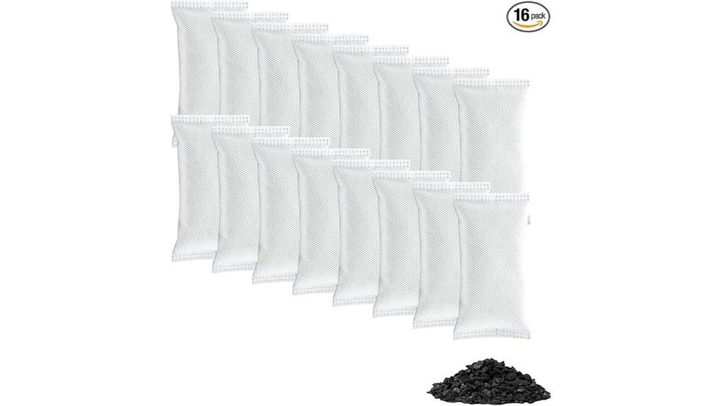 Best Shoe Bags with Deodorizing Liners That Keep Smells Out 3 16 pack charcoal shoe deodorizers