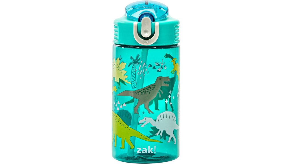 Spillproof Kids Water Bottles That Keep Travel Snacks Out 2 16oz dinosaur leakproof straw