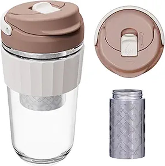 Top‑Rated Reusable Tea Infusers for Travel Mugs (Easy Clean) 12 17oz leak proof glass mug