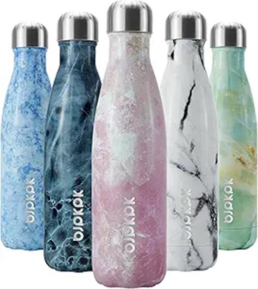 17oz marble insulated bottle