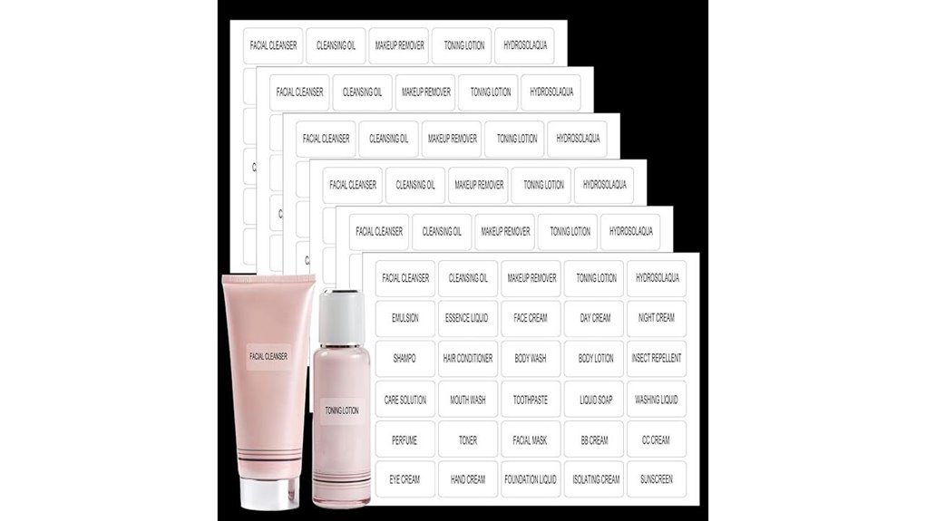 Top Waterproof, Readable Toiletry Labels for Travel Bottles 15 180 piece waterproof cosmetic labels