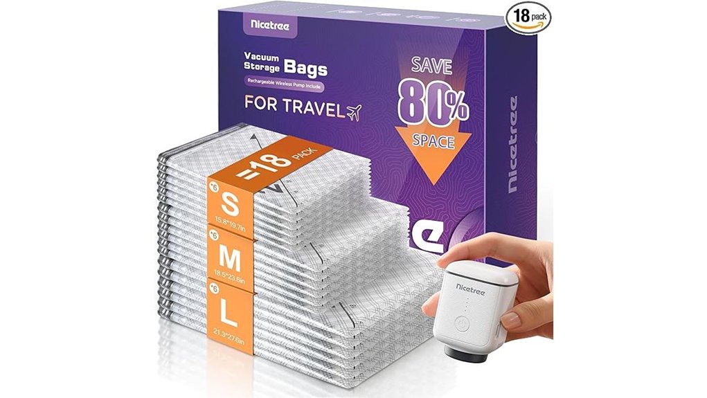 Simple Compression Bags That Keep Bulky Clothes Neat 1 18 bag wireless vacuum pump