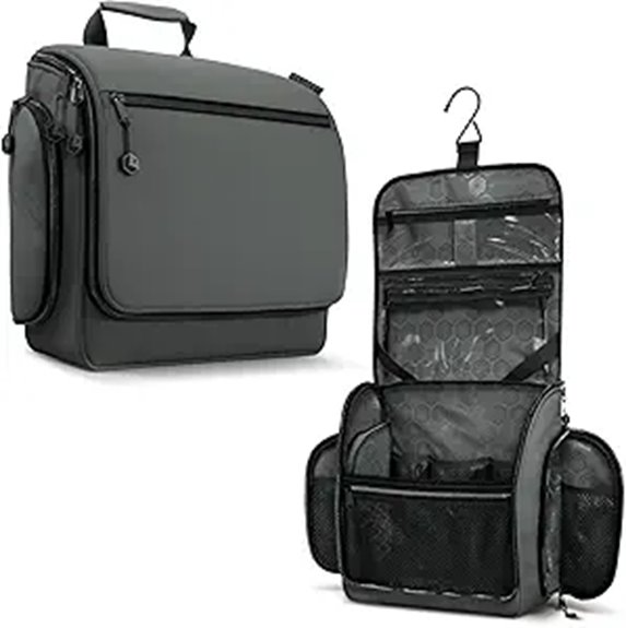 Toiletry Bags with Removable TSA Pouch (Two-in-One): Easy Travel 7 18 compartment hanging toiletry