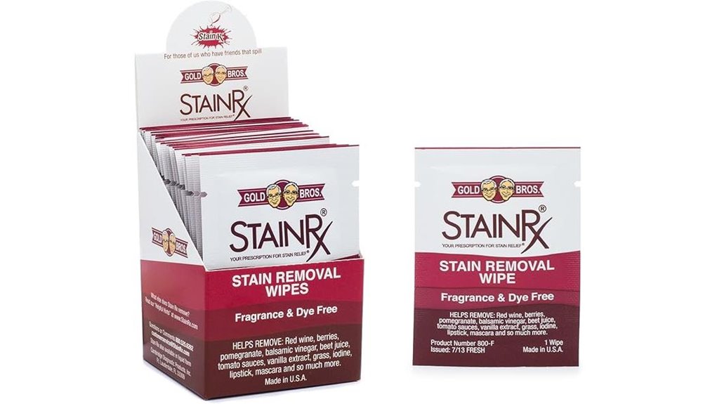 Travel Stain Remover Wipes: On-the-Go Stain Solvers 10 18 pack travel stain wipes
