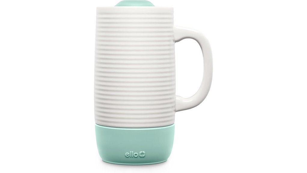 Travel Coffee Mugs With One-Hand Open Lids: Coffee on-the-Go 6 18oz ceramic bpa free mug