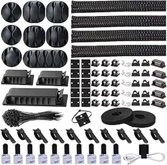Top Cable Management Sleeves for Tech Organizers to Keep Neat 5 192 pack cable management kit