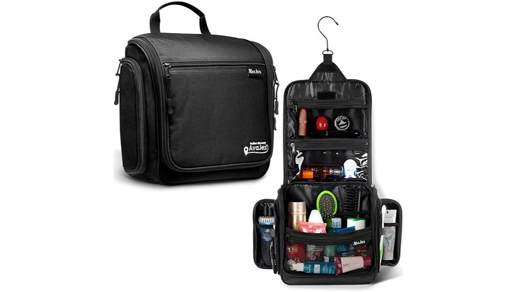 19 compartment hanging toiletry bag