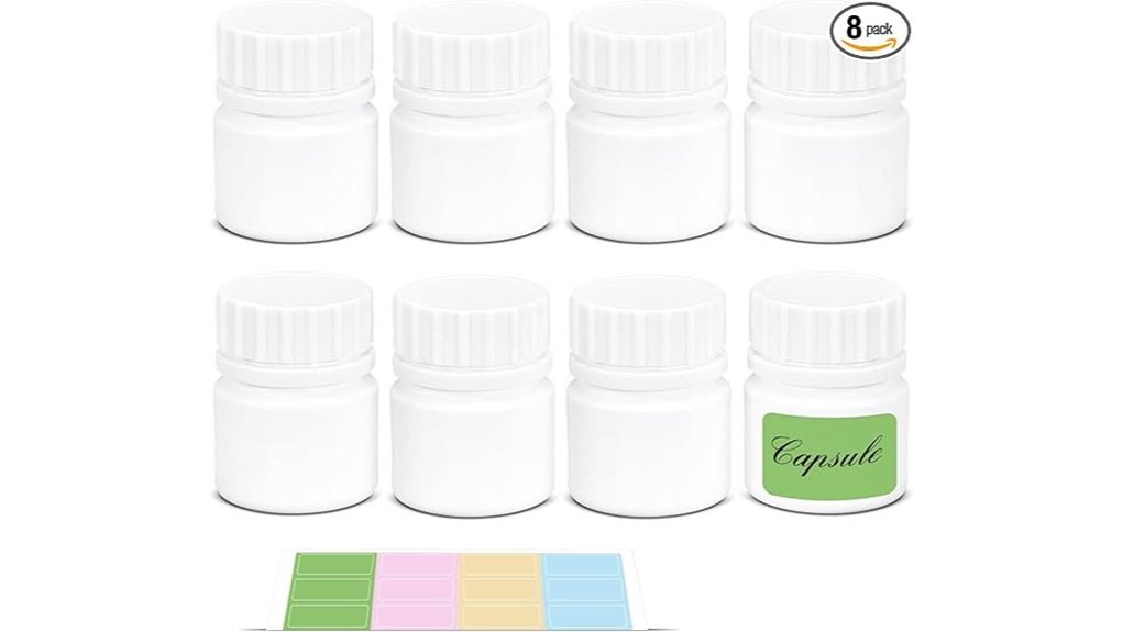 Best Small, Labeled, Durable Travel Pill Bottles You Need 6 1oz screwcap travel pill
