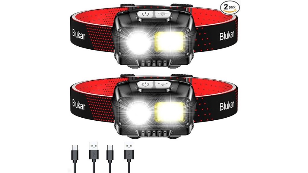 2000l 8 mode waterproof headlamp