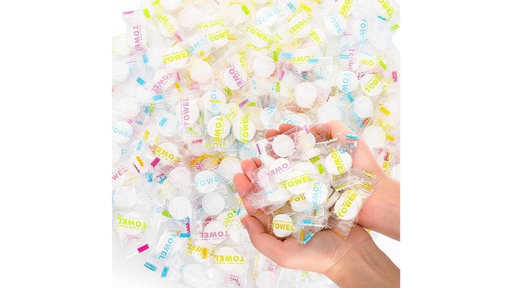 200 compressed travel friendly towels