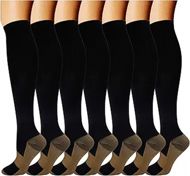 Top Compression Socks (Graduated 20-30 mmHg) for Long Journeys 3 20 30mmhg double copper socks