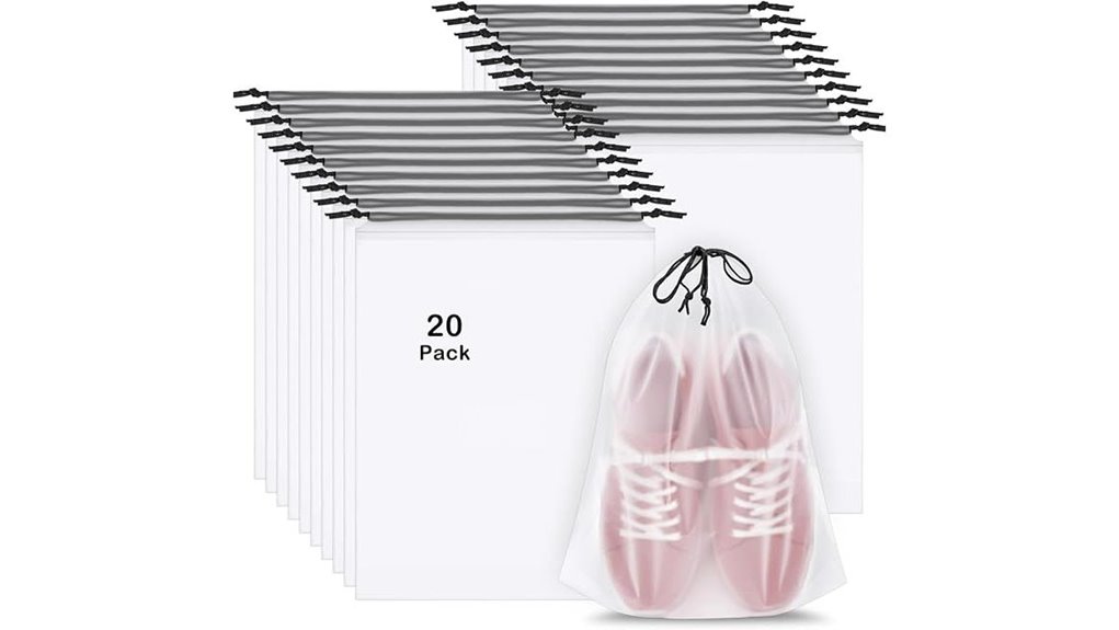 Essential Shoe Bags for Travel: Ventilated vs Waterproof 6 20 clear waterproof pack