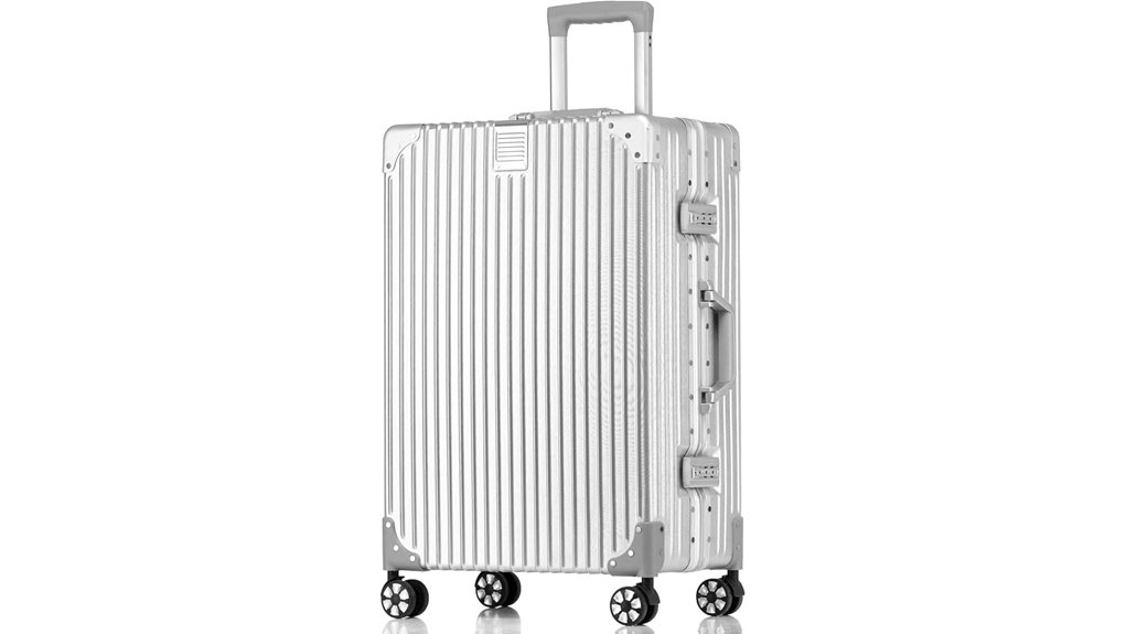 20 inch aluminum carry on suitcase