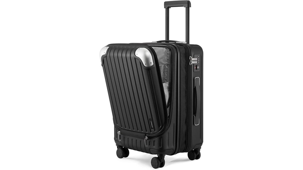 Best Luggage with Easy-Access Front Pockets (Laptop-Friendly) 1 20 inch expandable hard shell