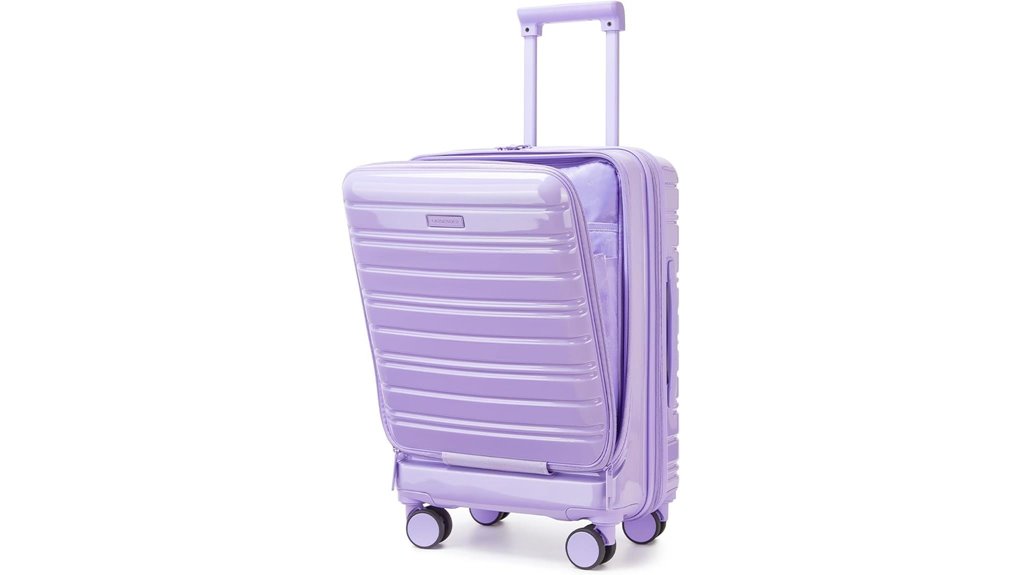 Best Luggage with Easy-Access Front Pockets (Laptop-Friendly) 5 20 inch expandable hardside carryon