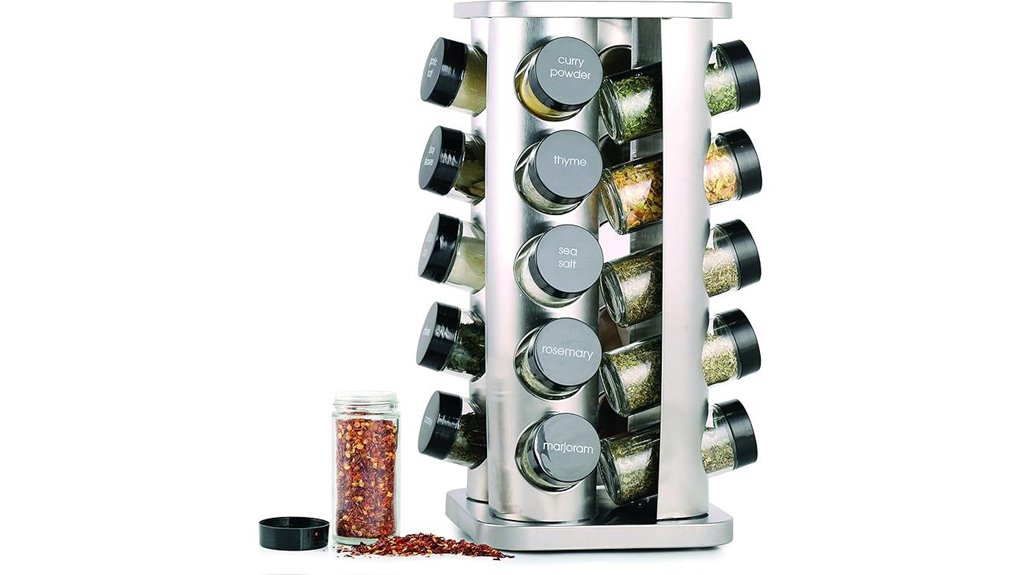 20 jar stainless steel rack