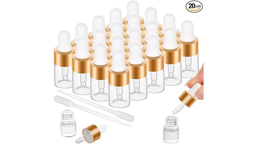 Mini Dropper Bottles: No‑Spill, Precise Serum Dosing 8 20 pack 2ml clear bottles