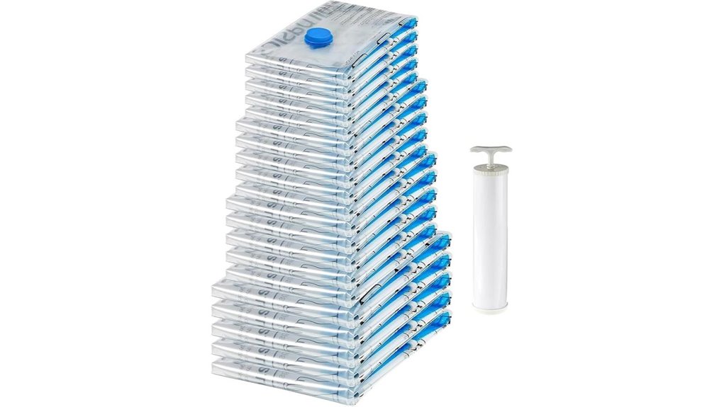 Best Travel Vacuum Bags With Manual Pumps for Bulky Clothes 3 20 pack amazon basics vacuum