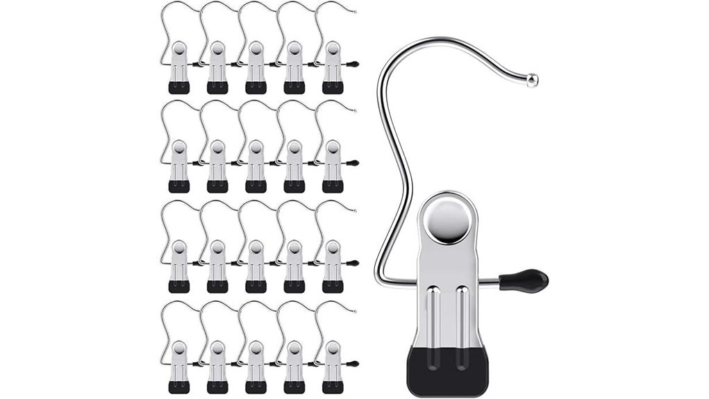 Top Shower Shoe Drying Hooks (Clip-On) That Won’t Fall Off 11 20 pack stainless steel hooks