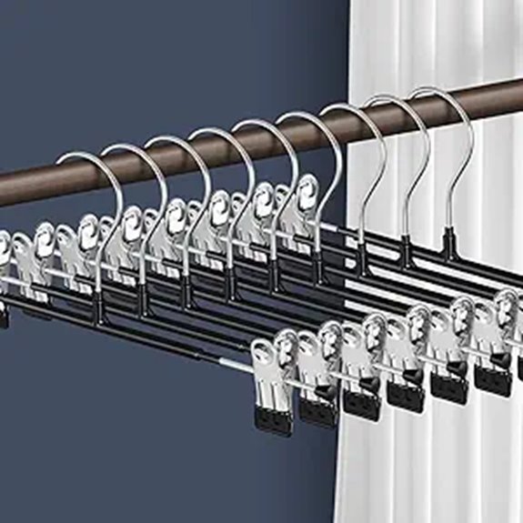 20pack adjustable black clip hangers