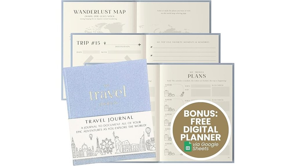 Top Travel Journals with Prompts for Your Next Adventure 12 210 page bucket list journal